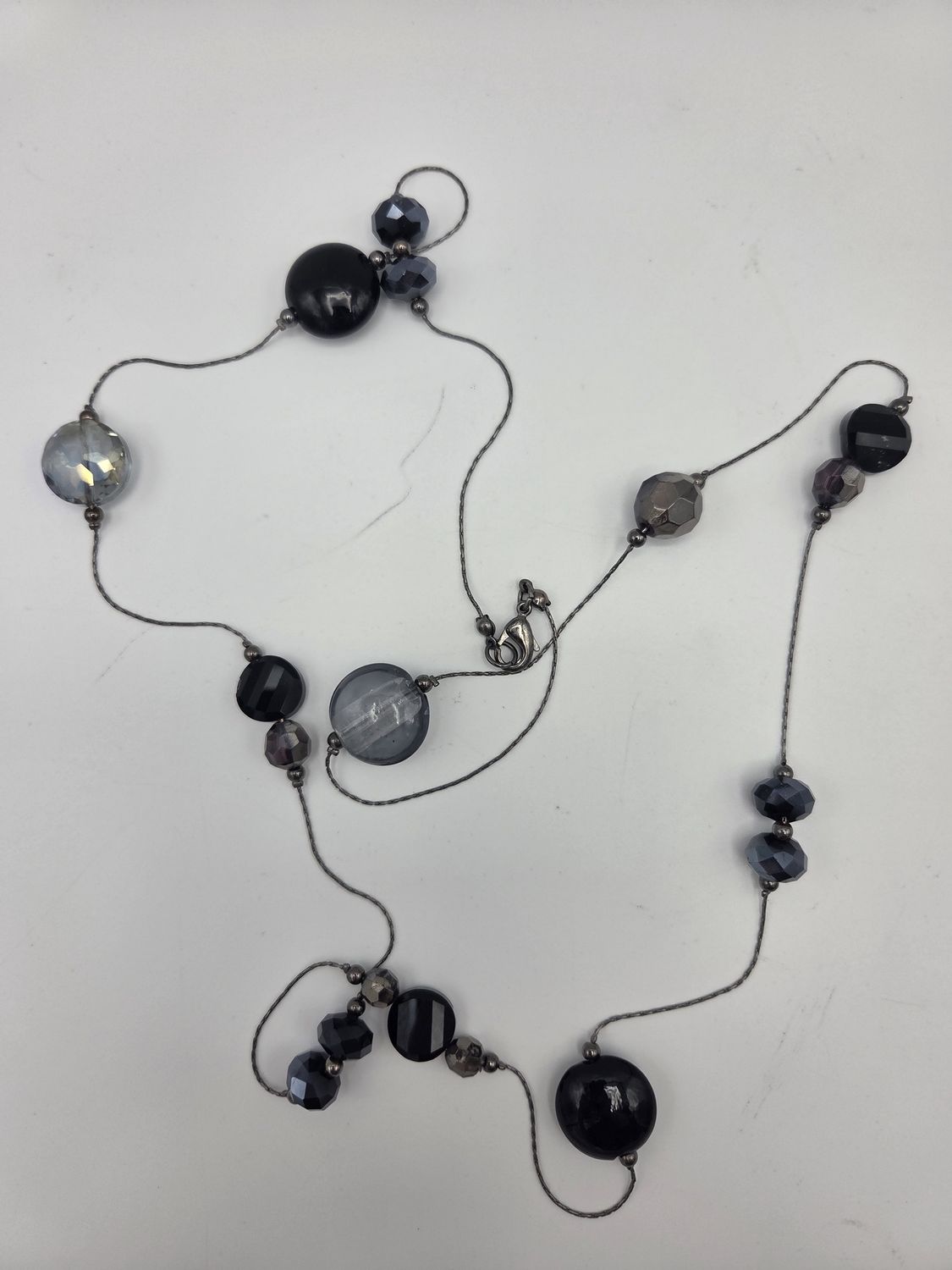 Black &amp; Gray Beaded Necklace