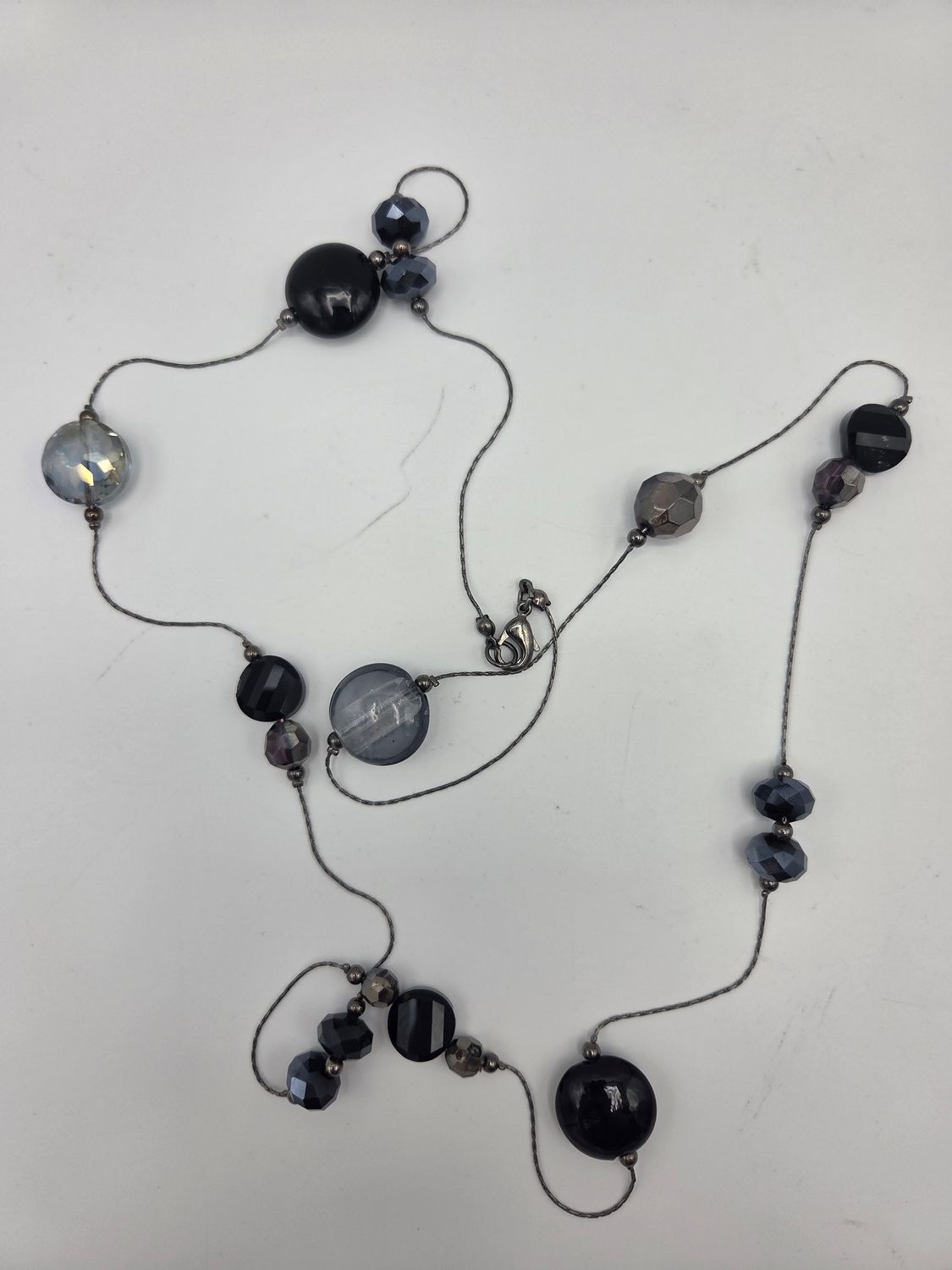 Black &amp; Gray Beaded Necklace
