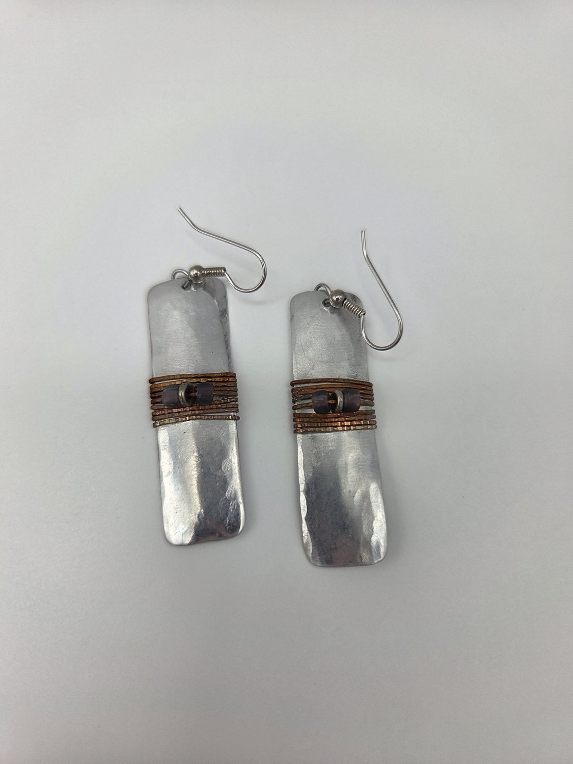 Hammered Tab Dangle Earrings
