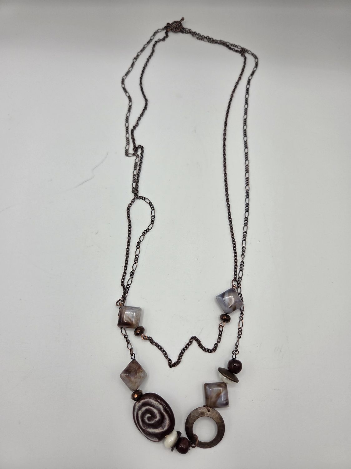 Multi-Strand Spiral Glass Necklace