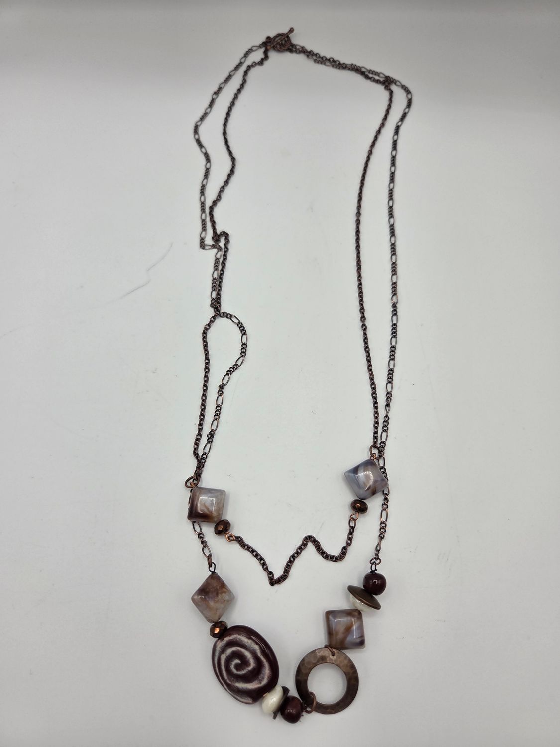Multi-Strand Spiral Glass Necklace
