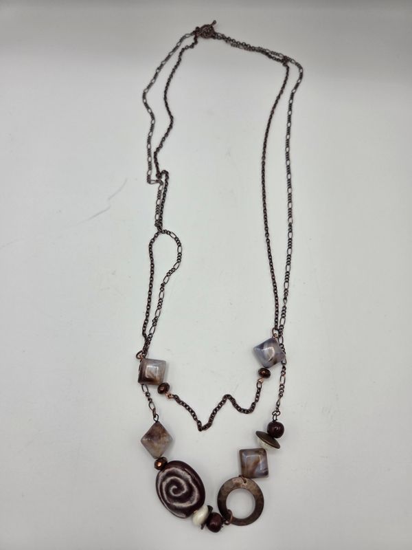 Multi-Strand Spiral Glass Necklace