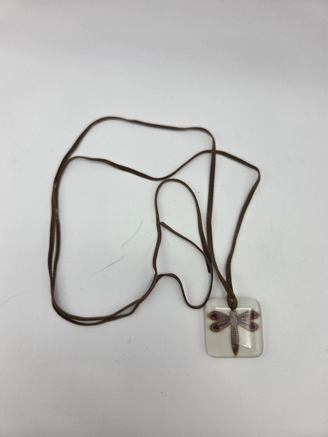 Dragonfly Glass Tile Necklace