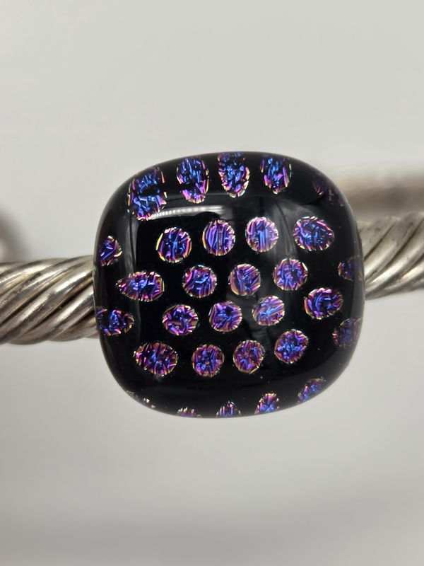 Dichroic Glass Cable Cuff Bracelet