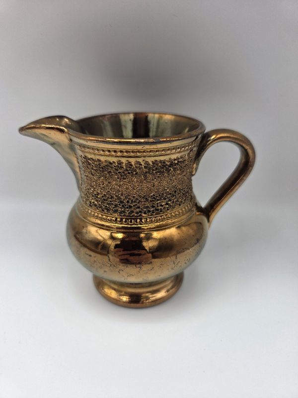 Vintage Gold Sand Luster Creamer