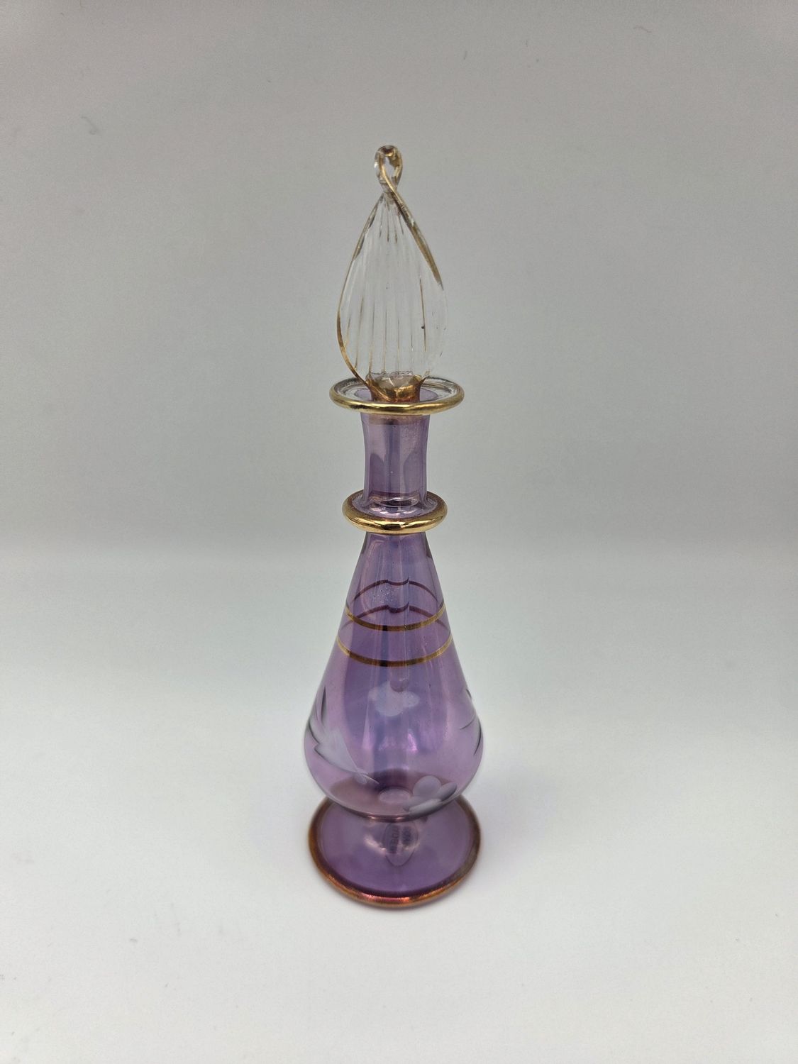 Purple Egyptian Glass Perfume Bottle