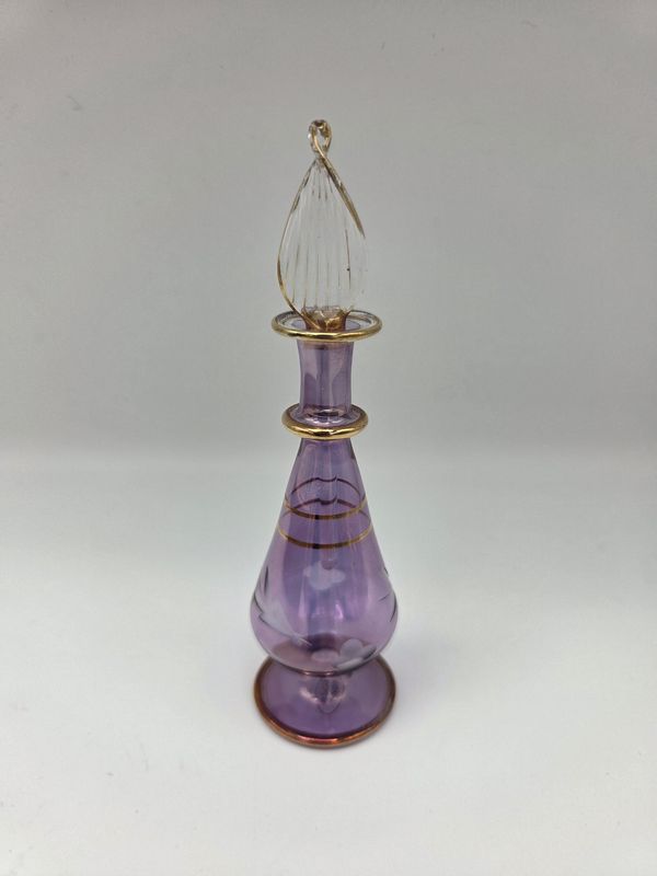 Purple Egyptian Glass Perfume Bottle