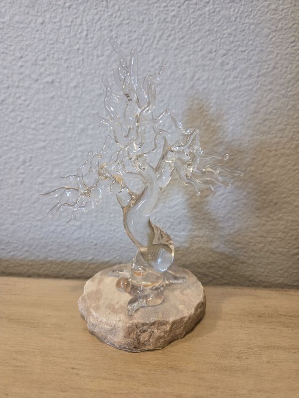 Glass Tree on Stone