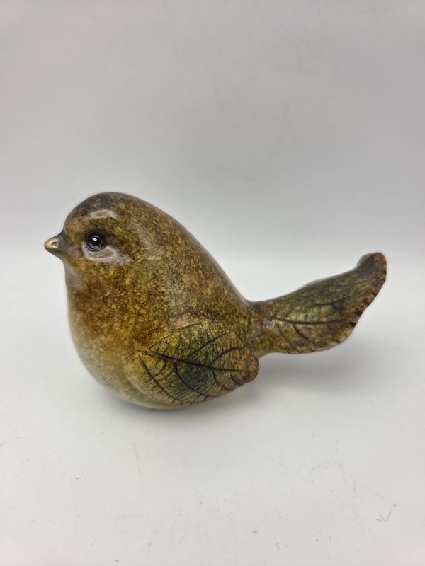 Leaf Feathers Bird Figurine