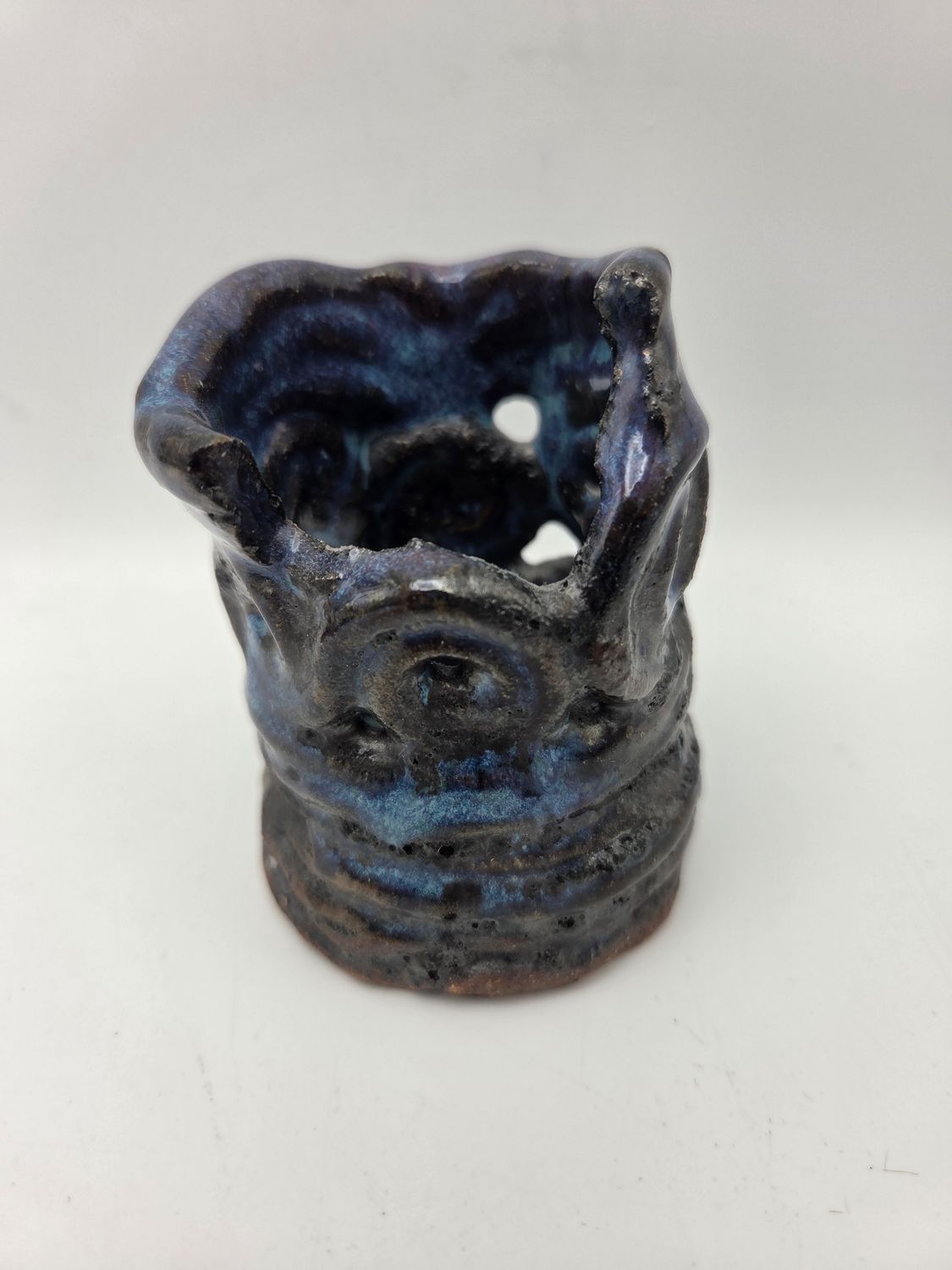 Blue &amp; Black Mini Vessel