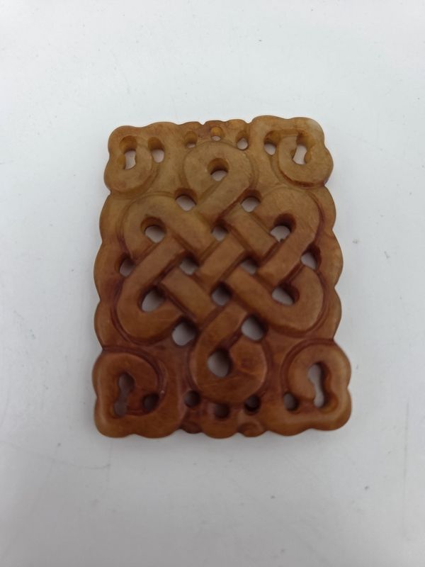Carved Serpentine Jade Openwork Plaque