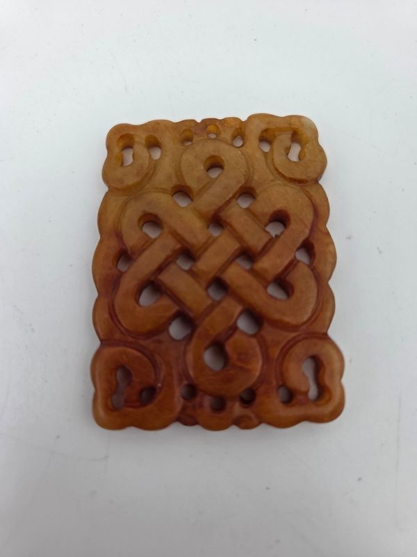 Carved Serp. Jade Openwork Plaque