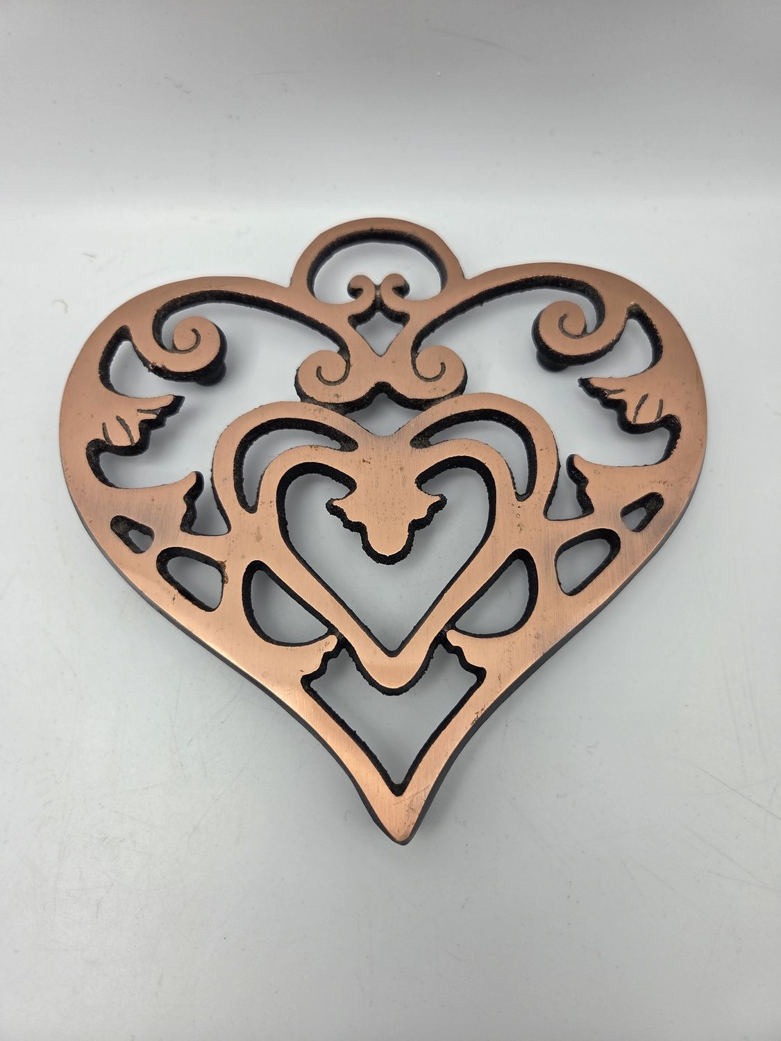Pampered Chef Copper Heart Trivet