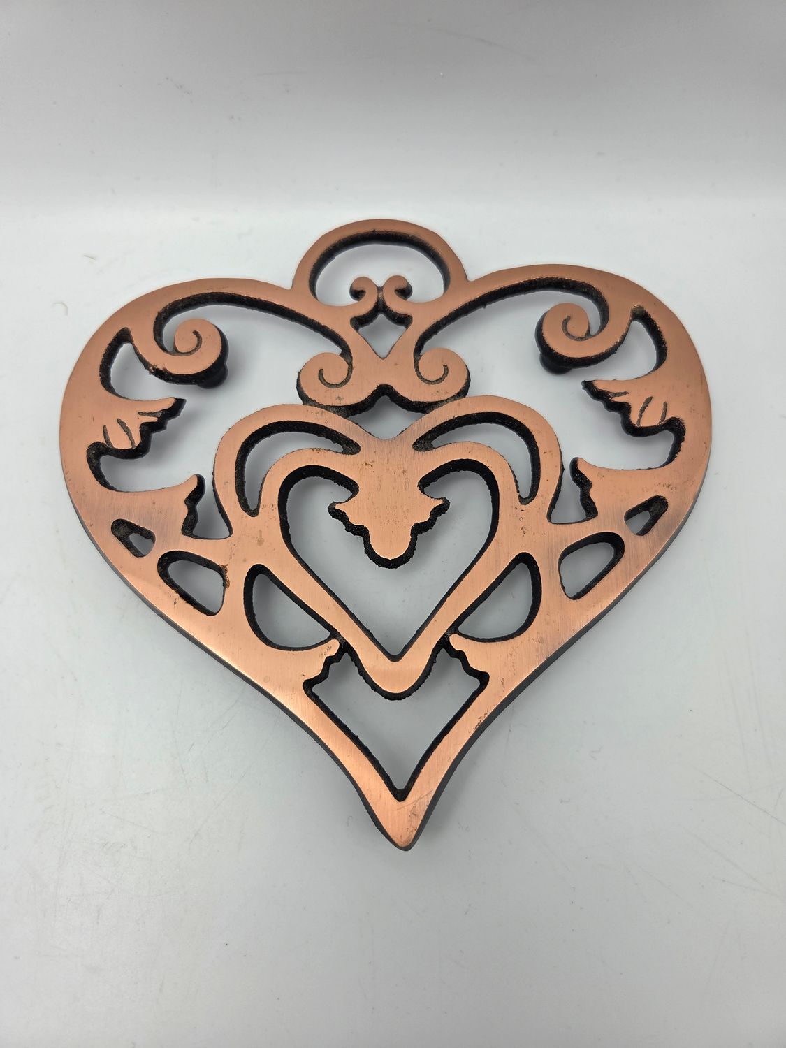 Pampered Chef Copper Heart Trivet