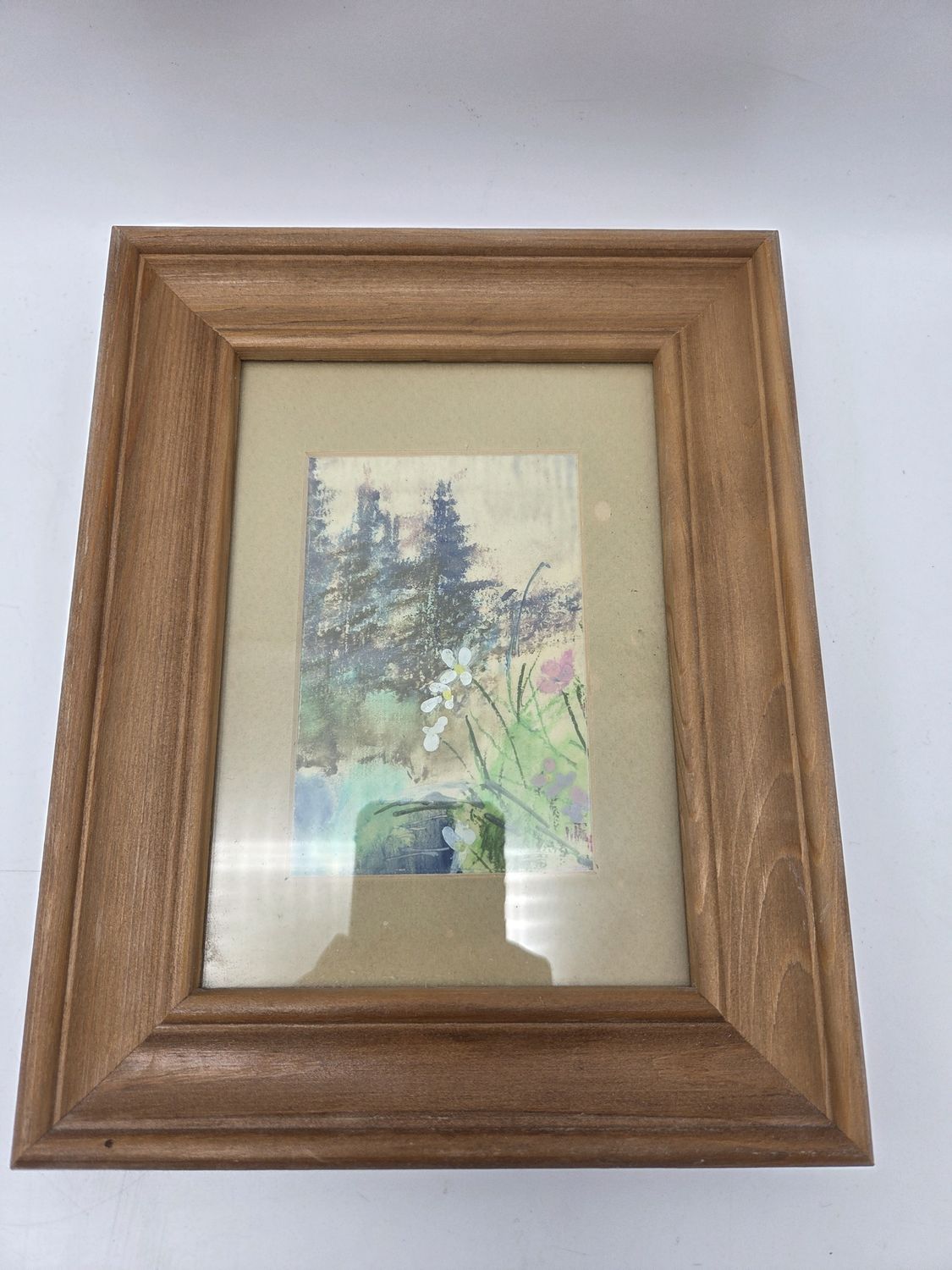 Floral Landscape Rstc Wood Frame