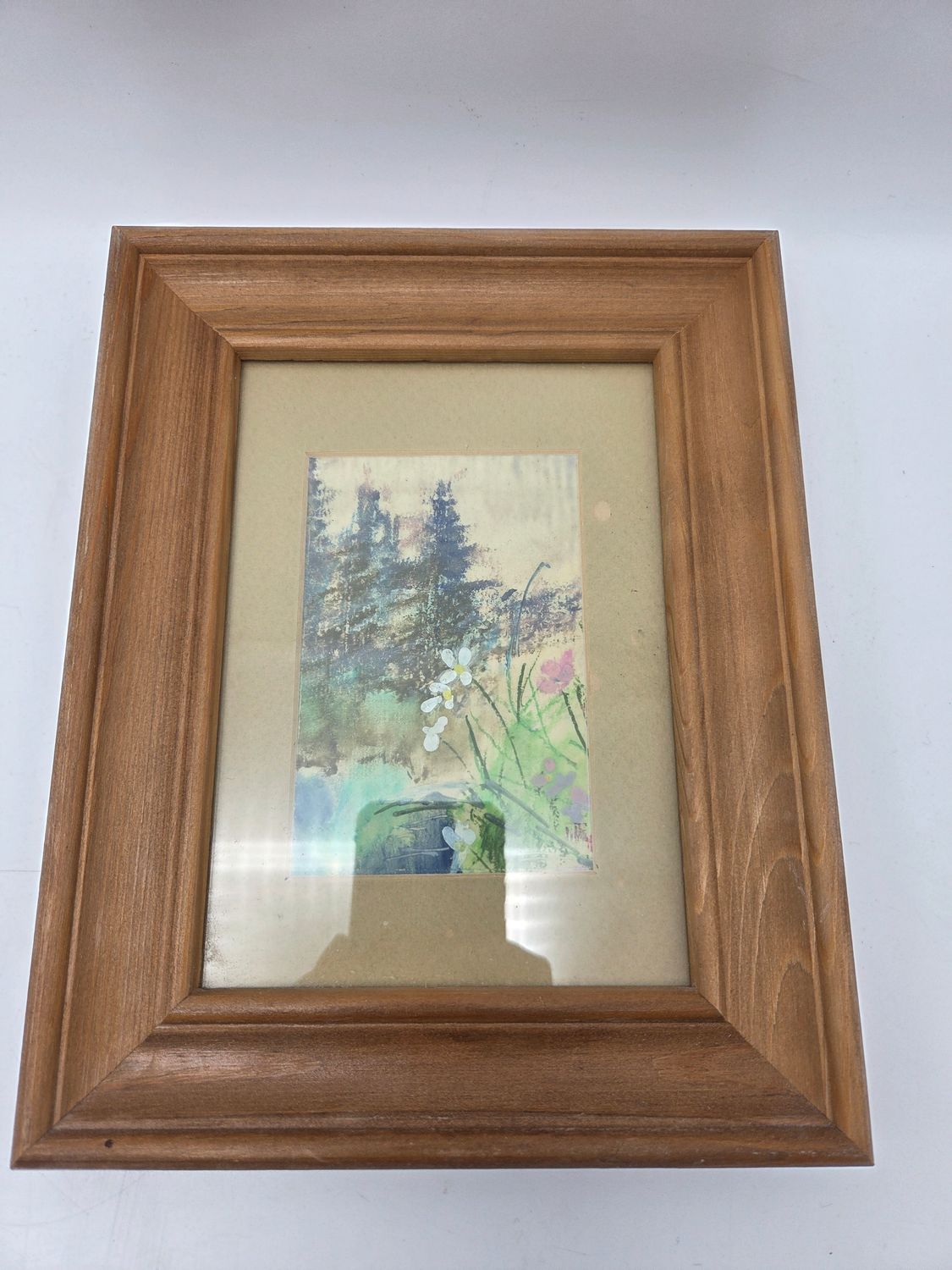 Floral Landscape Rstc Wood Frame