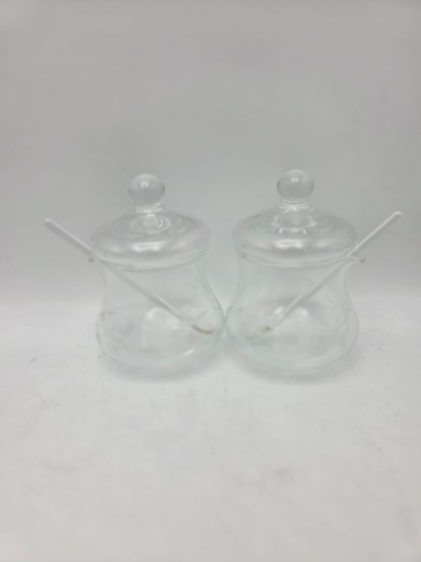 Pair Princess House Condi Jars