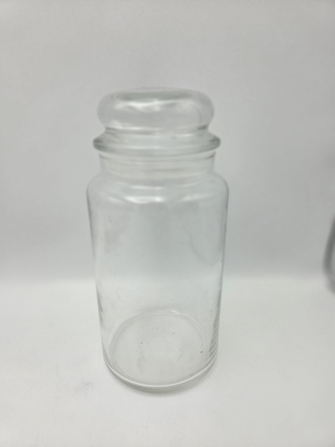 Vintage Clear Glass Canister Jar