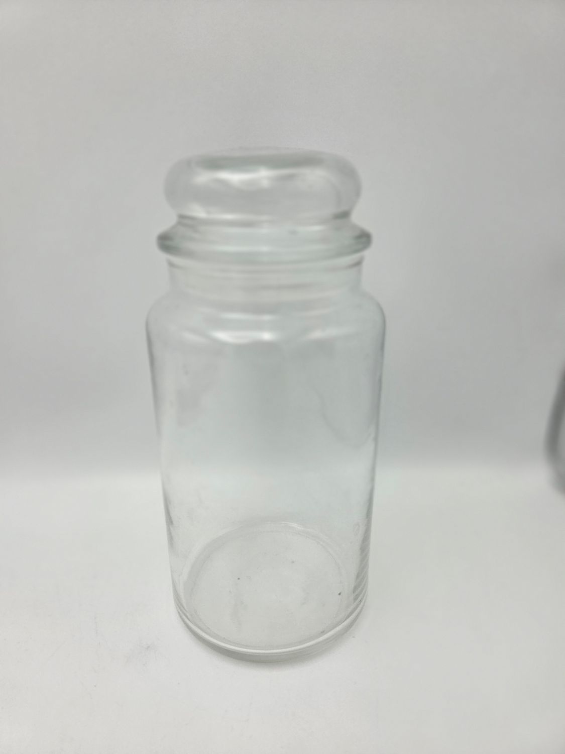 Vintage Clear Glass Canister Jar