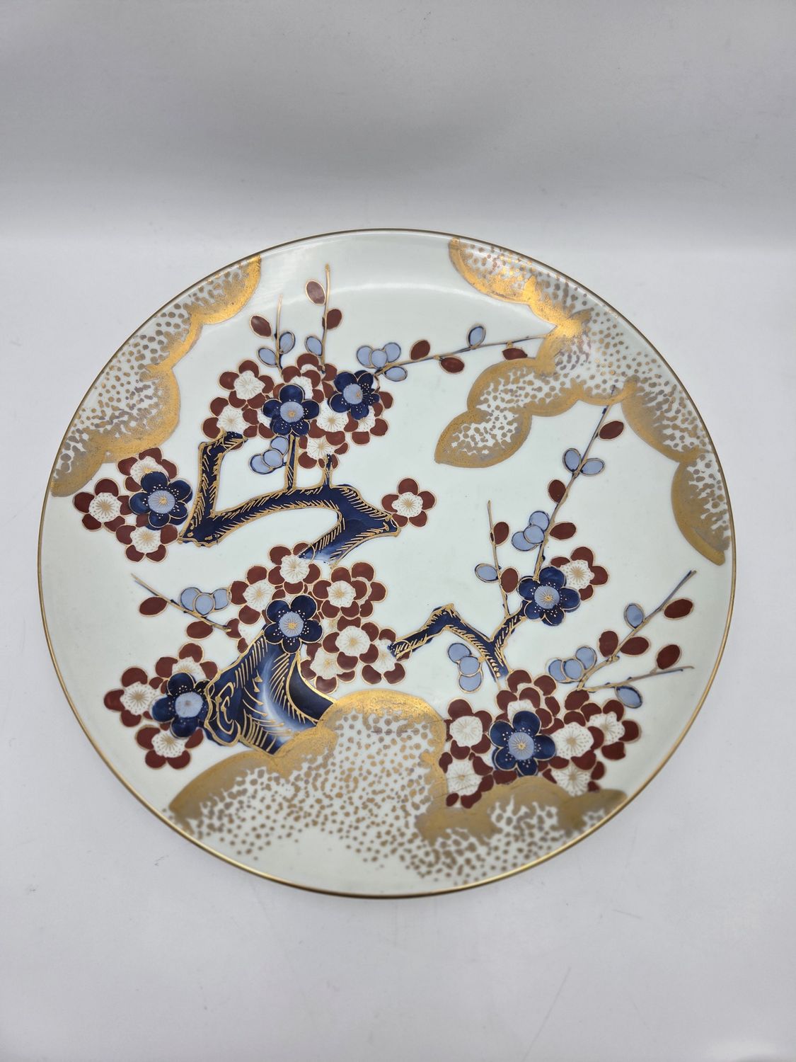 Imari-Style Gilt Porcelain Decor Plate