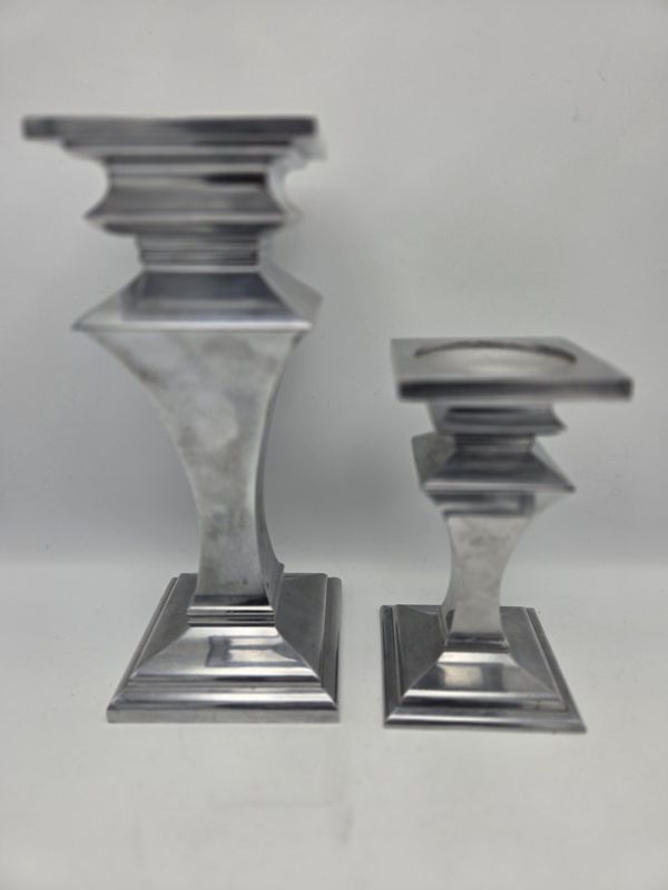 Lenox Silver-Tone Metal Candlesticks