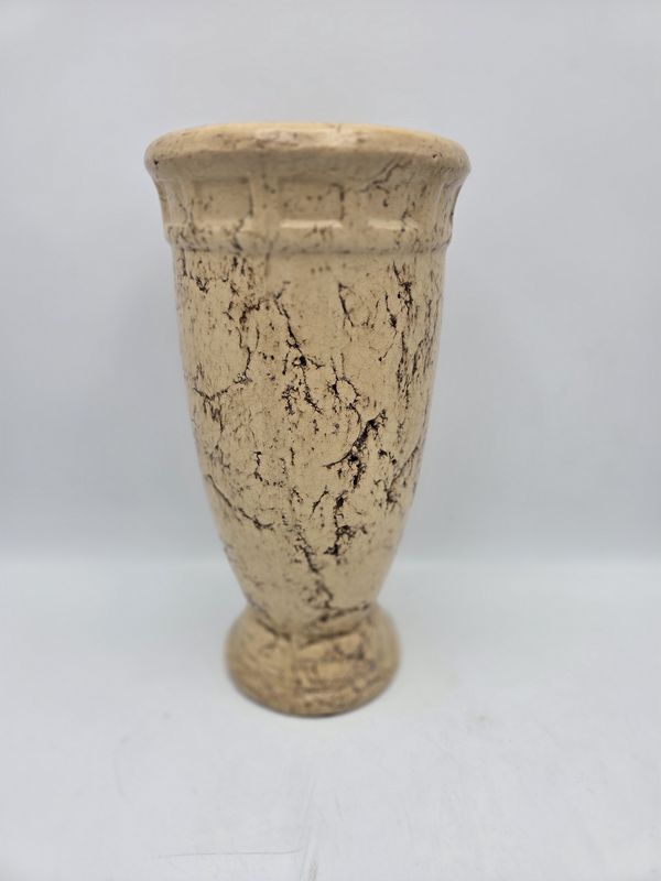 Faux Travertine-Style Vase