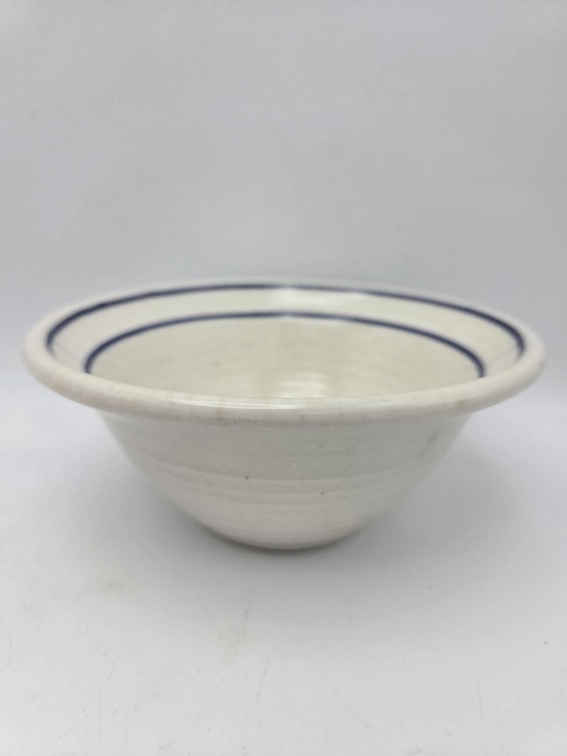 Blue Double-Ring Stoneware Bowl