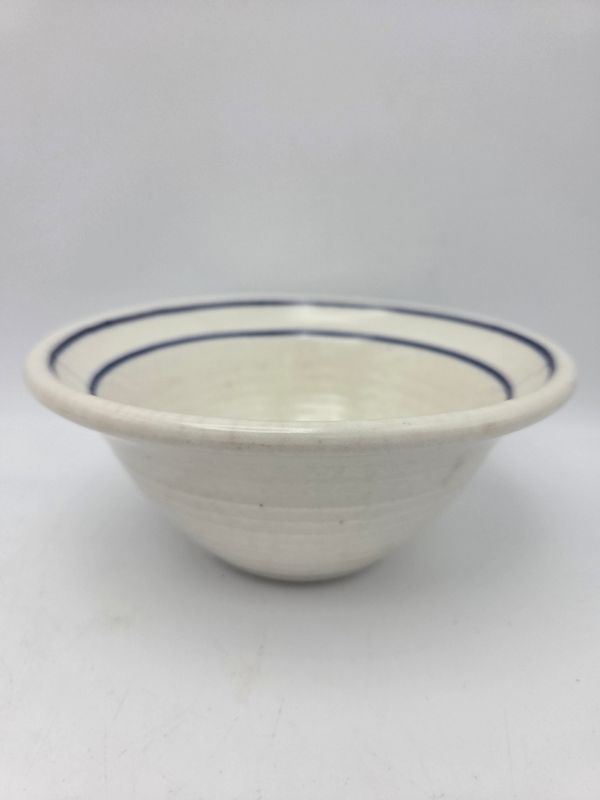 Blue Double-Ring Stoneware Bowl