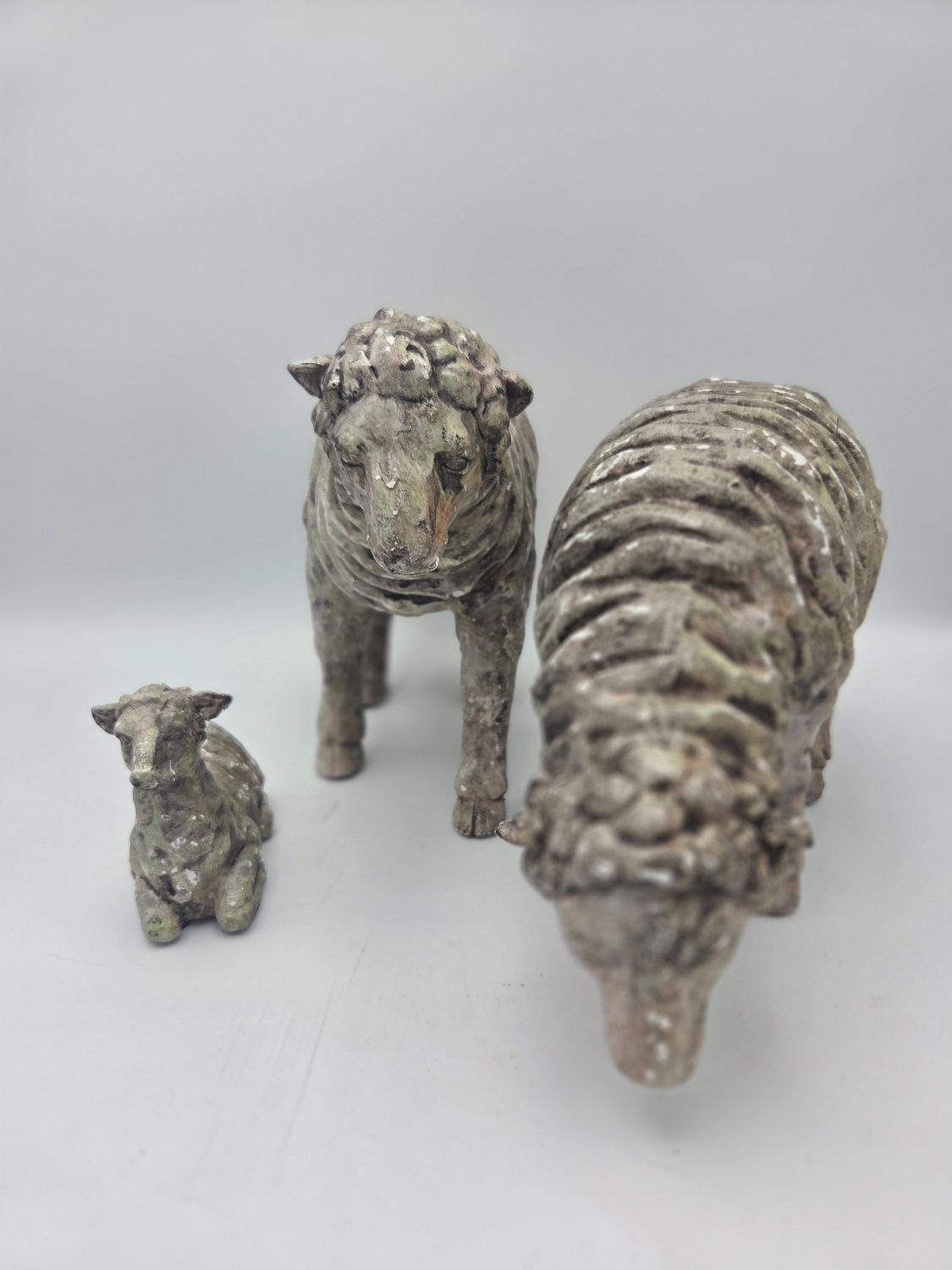 Rustic Farmhouse Sheep Figurines