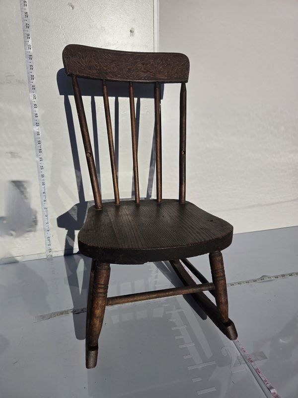 Child Floral Carved Rocking Chair