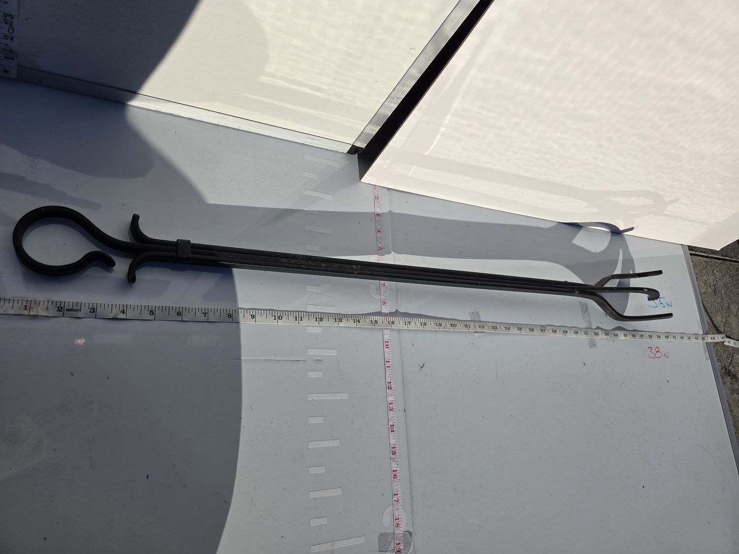 Extra-Long Black Fireplace Tongs