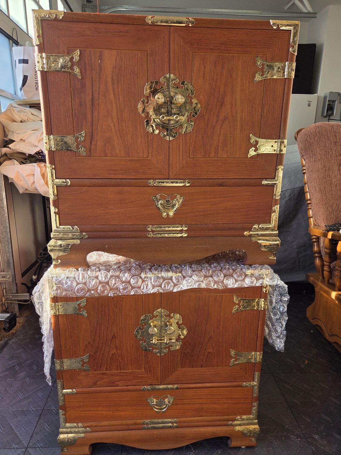 Pair Tansu Cabinet Storage Chests