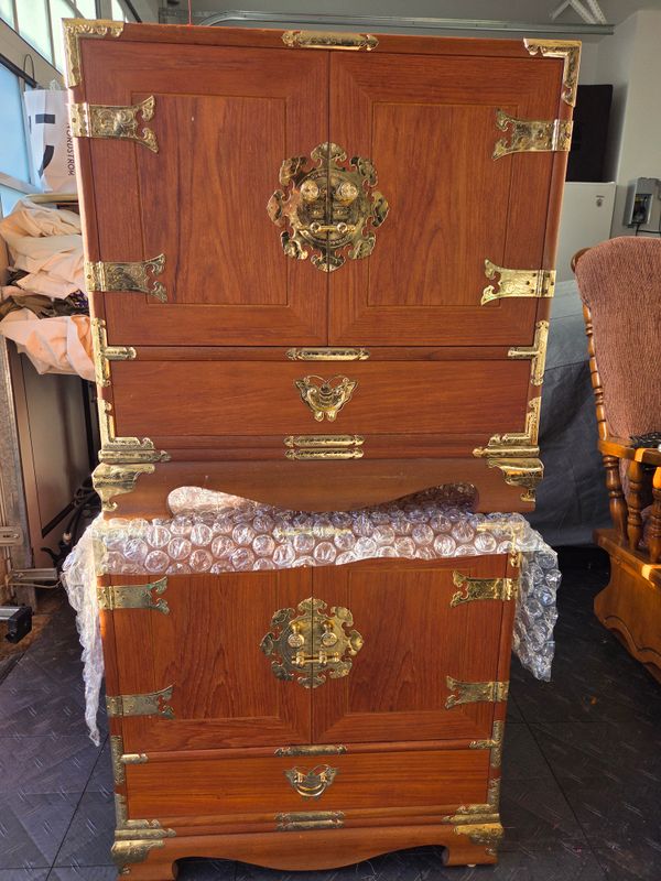 Pair Tansu Cabinet Storage Chests