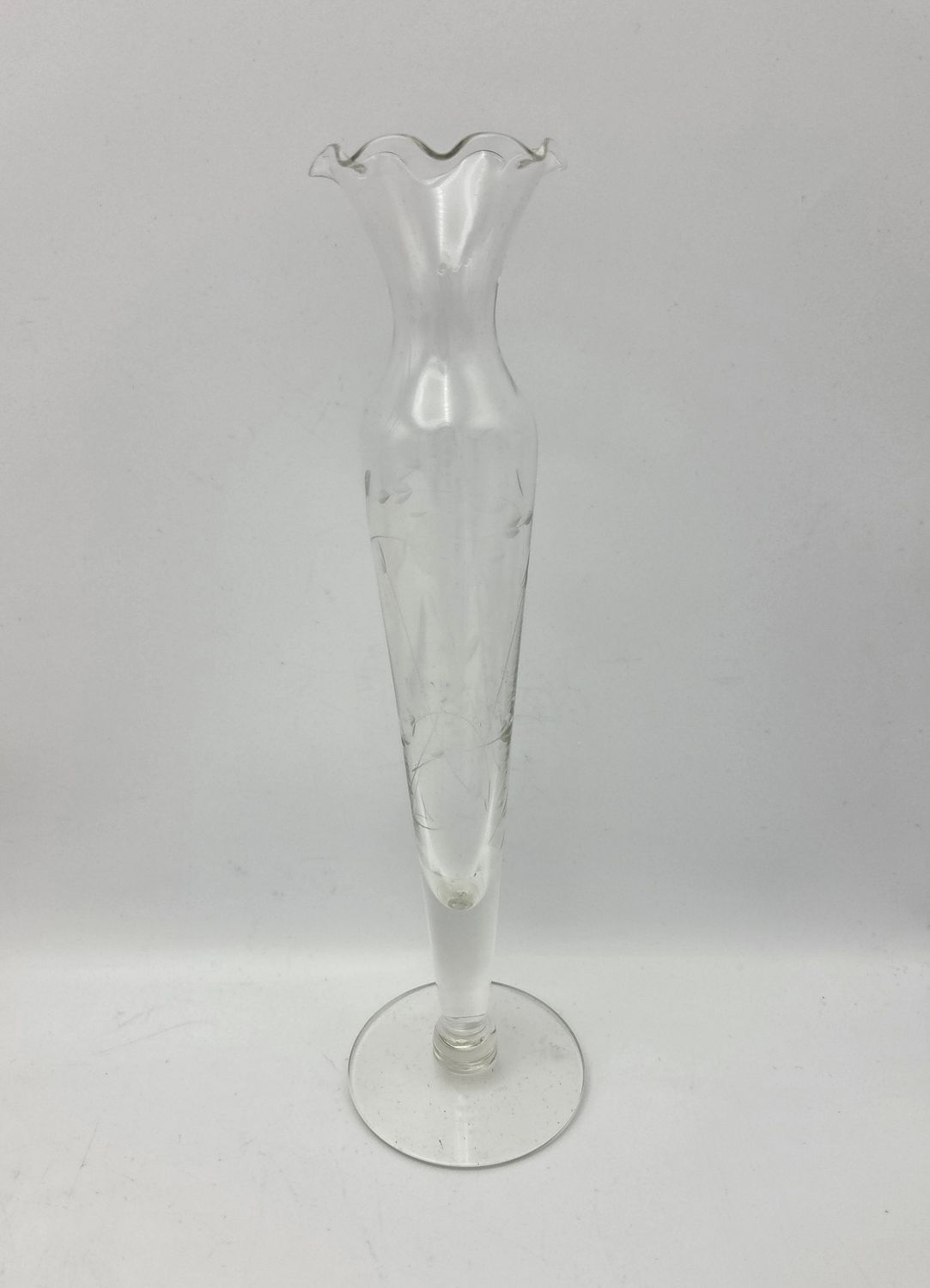 Princess House Etched Bud Vase