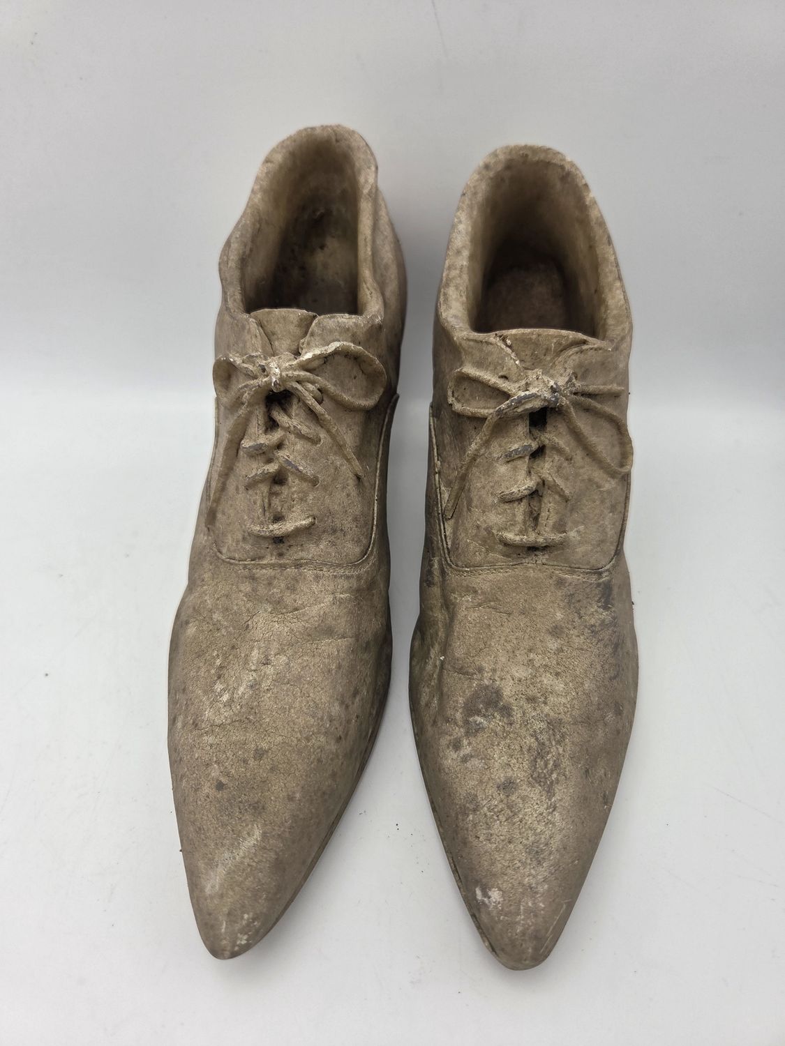 Vintage Cement Heeled Shoe Planters