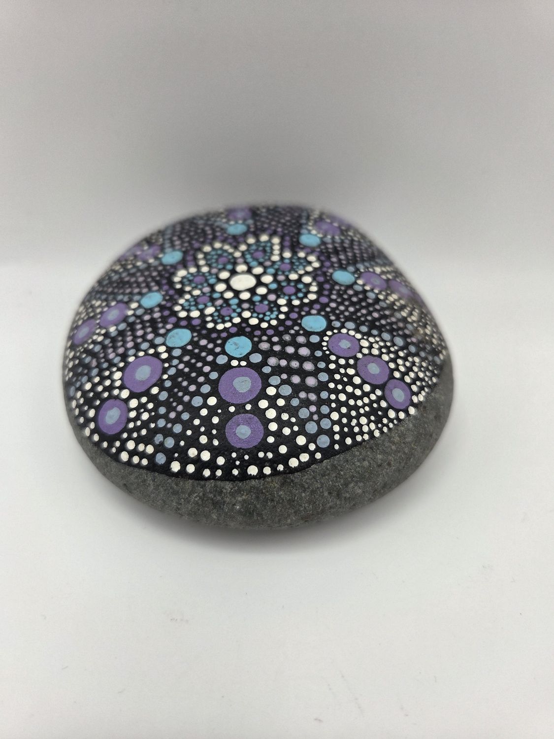 Mandala Dot Art River Stone Paperweight