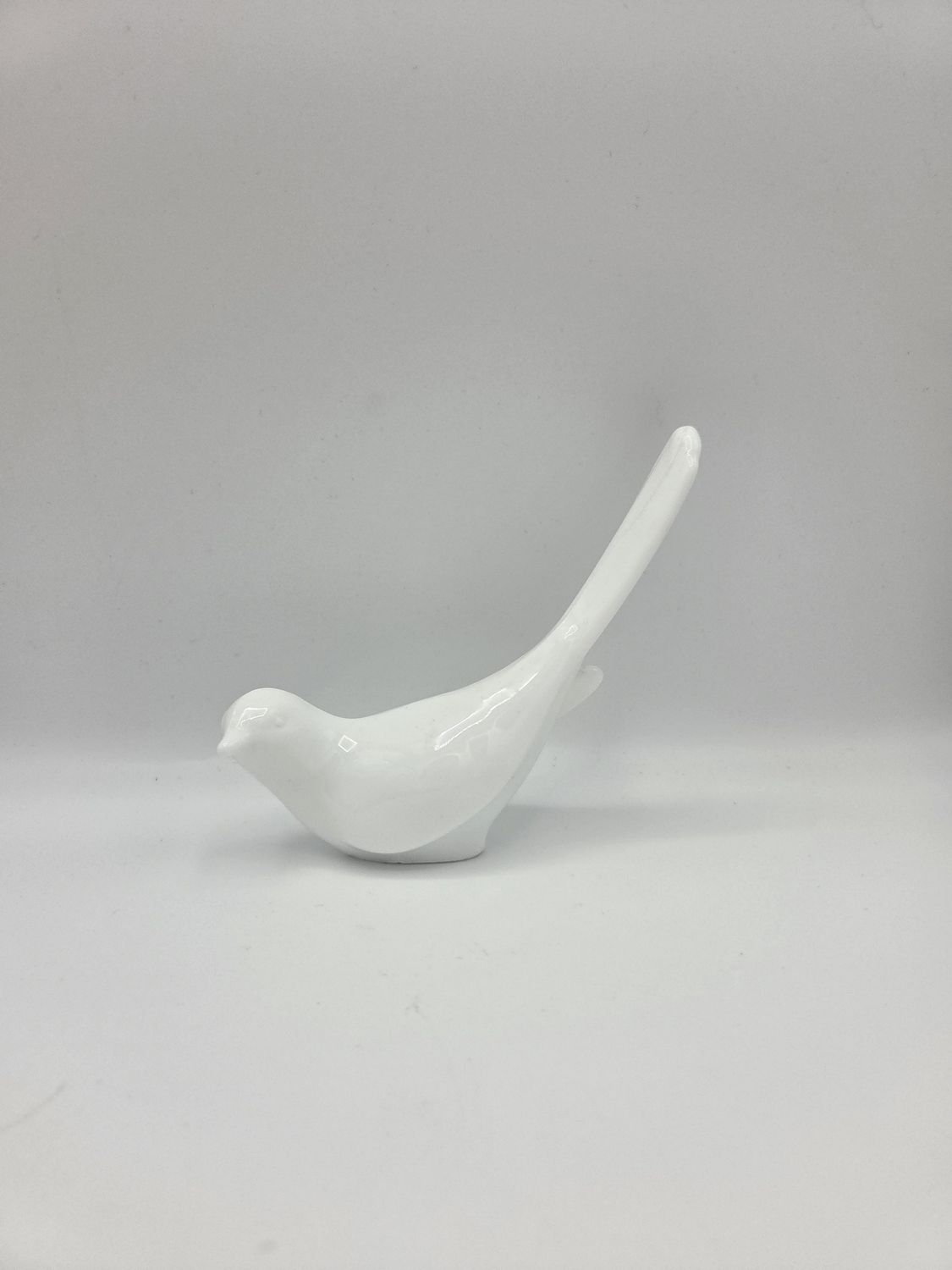 Vintage White Ceramic Bird Figurine