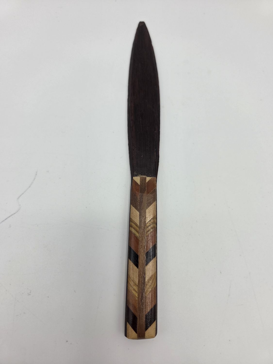 Vintage Marquetry Wood Letter Opener