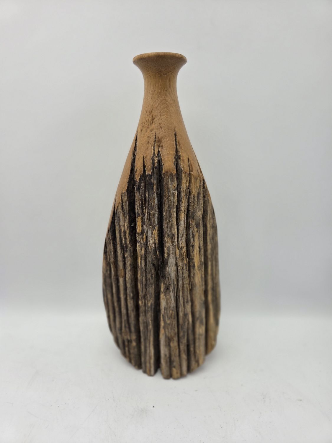 Rustic Hand-Turned Wood Bud Vase