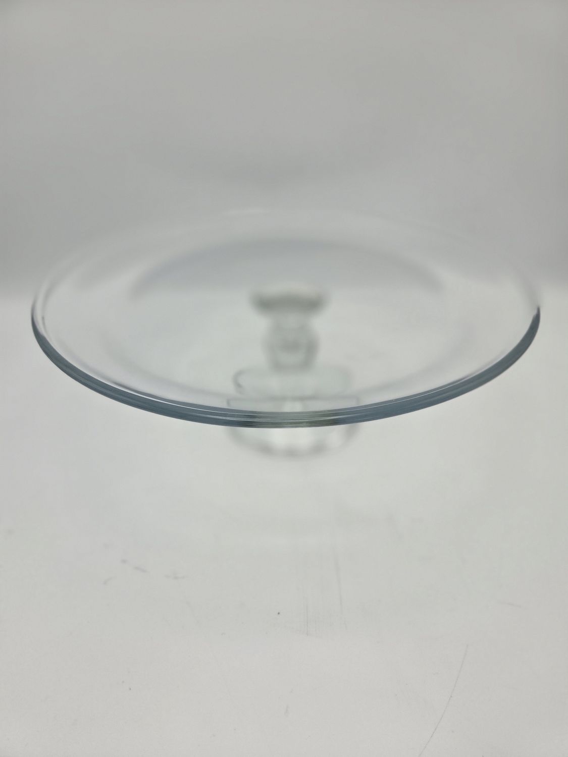 Large Clear Glass Pedestal Cake Stand