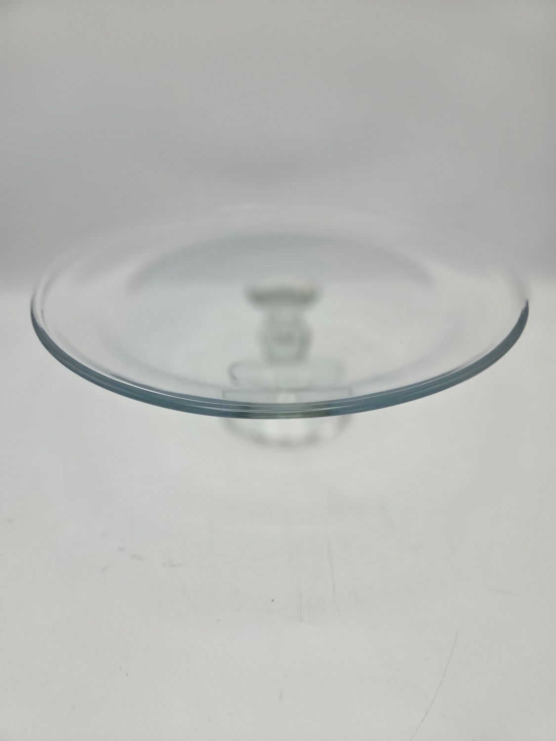 Large Clear Glass Pedestal Cake Stand