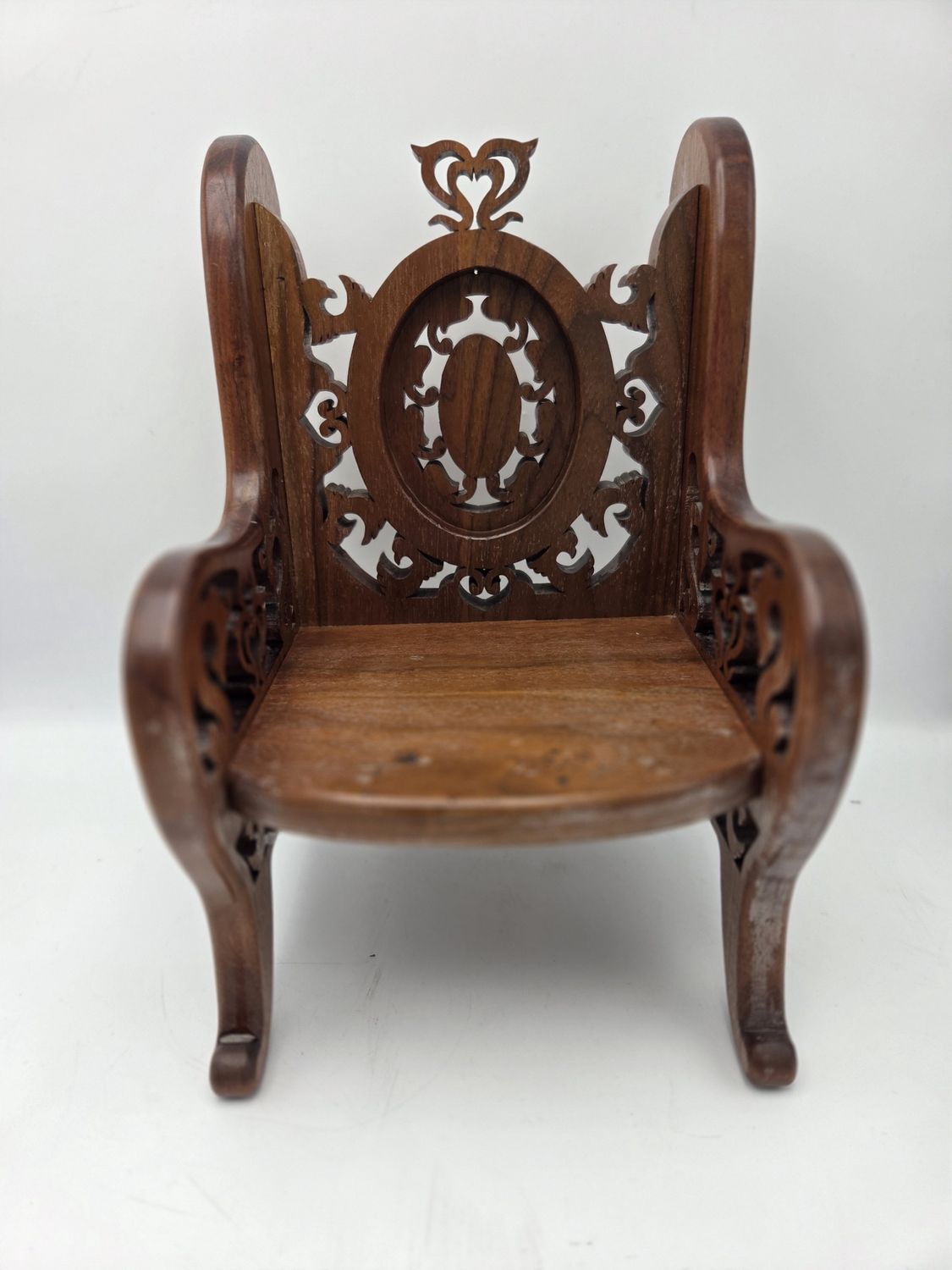 Vintage Ornate Wooden Miniature Chair