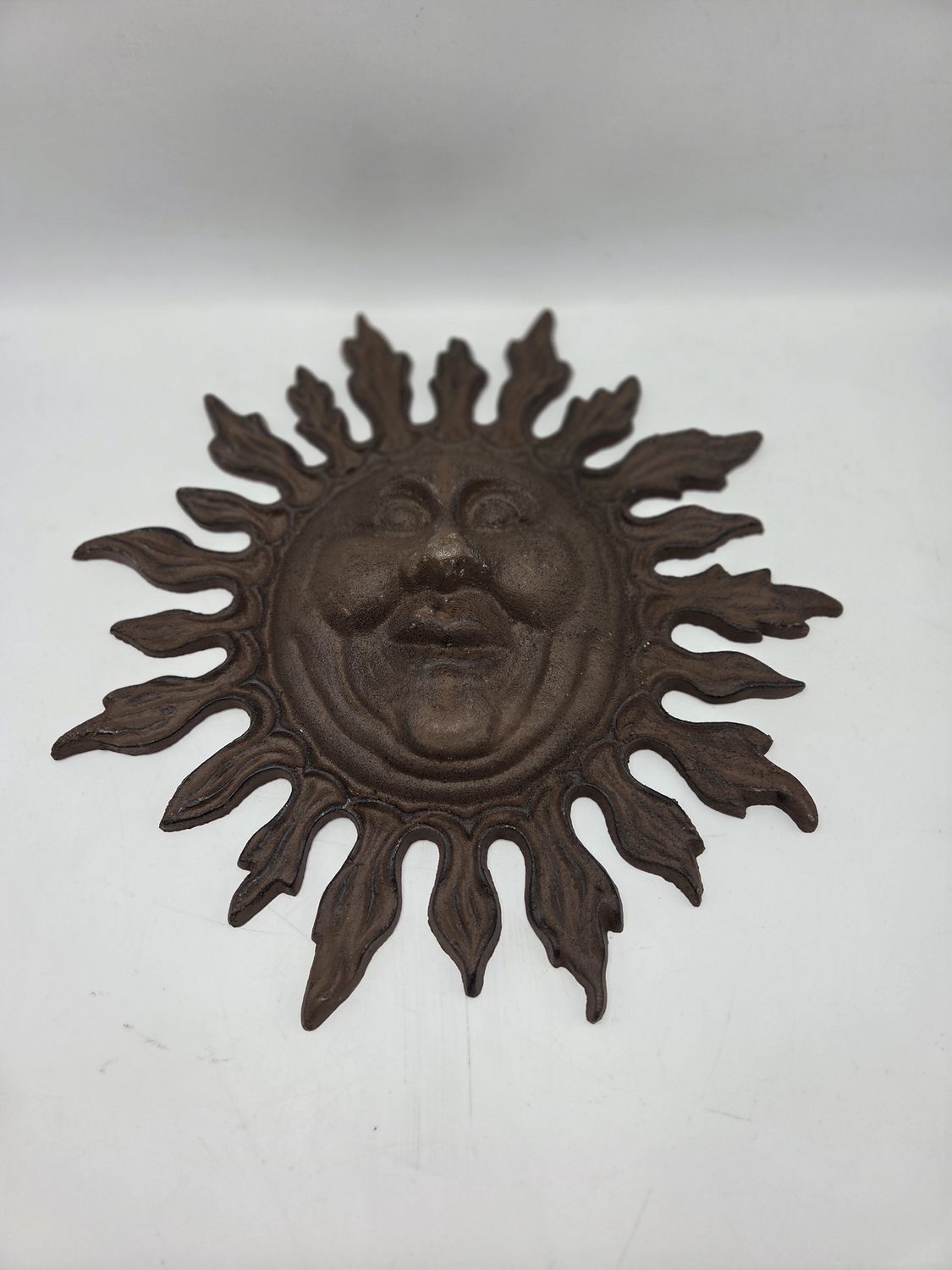 Cast Iron Sun Face Wall Plaque