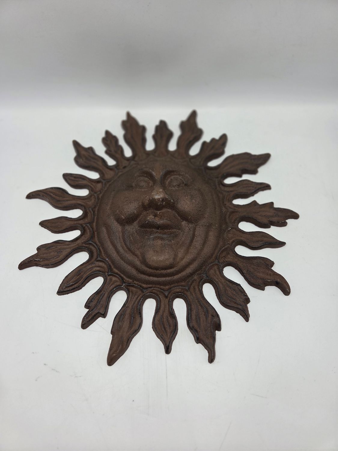 Cast Iron Sun Face Wall Plaque