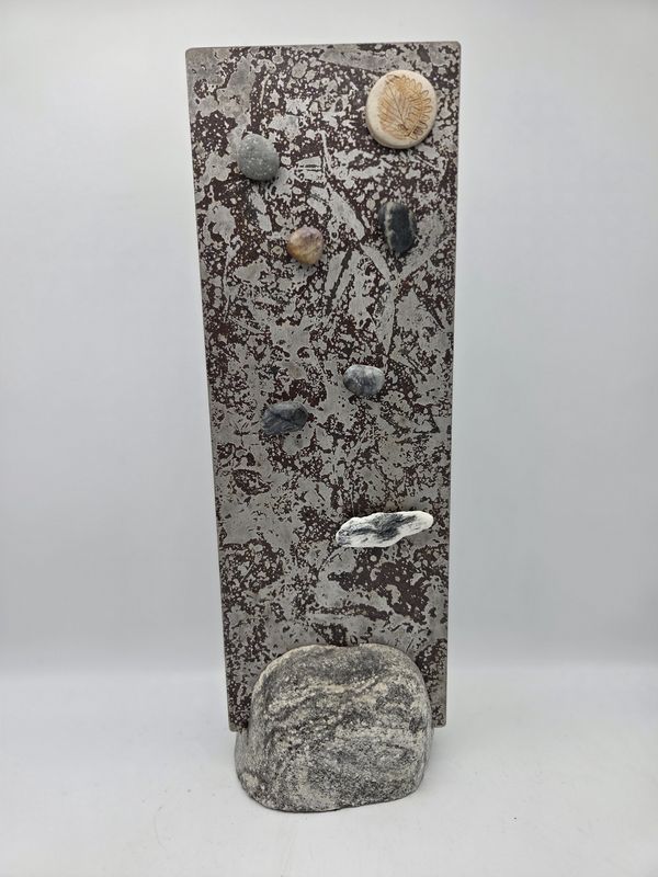 Magnetic Rocks on Metal Panel