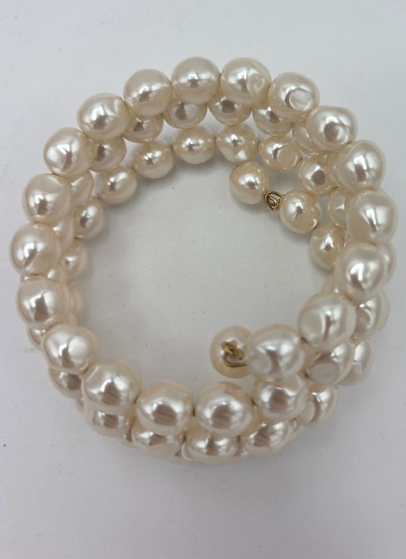 Carolee Faux Pearl Coil Bracelet