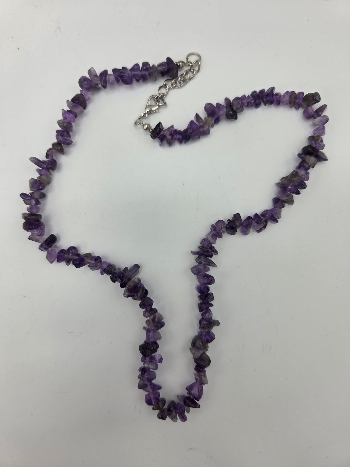Purple Amethyst Chip Bead Necklace