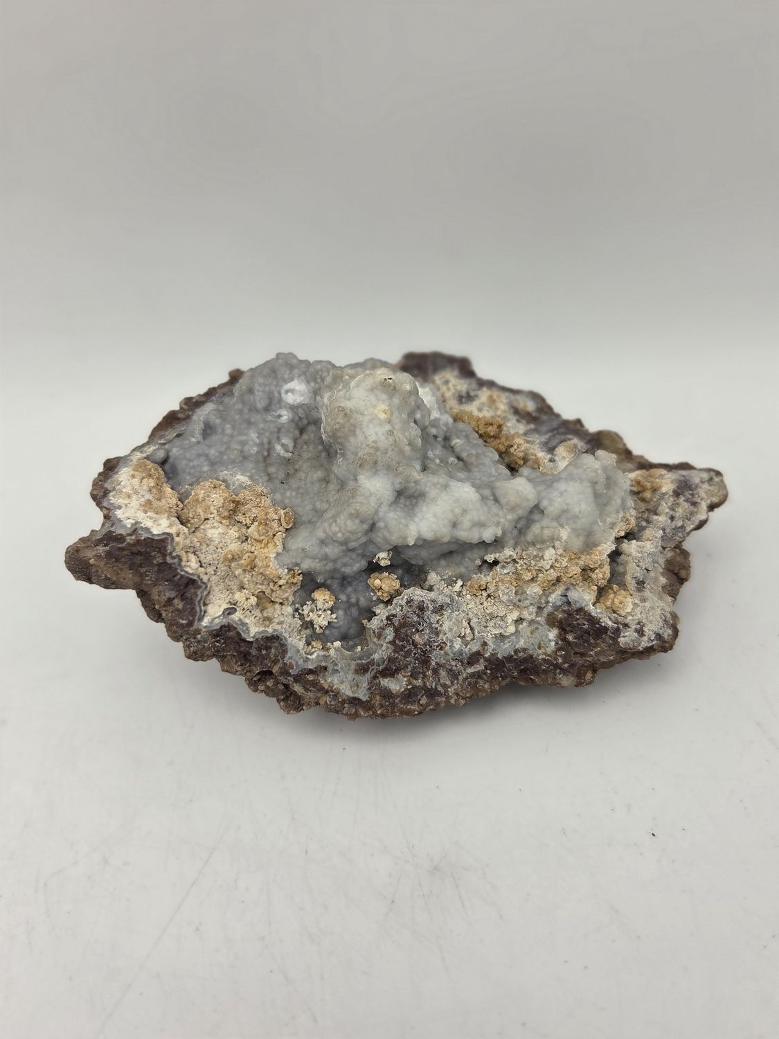 Botryoidal Chalcedony Geode Mineral Specimen