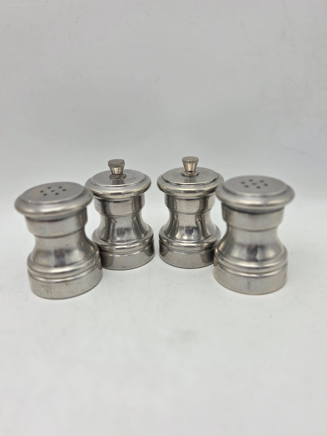 Vint Eales 1779 Pewter Salt &amp; Pepper