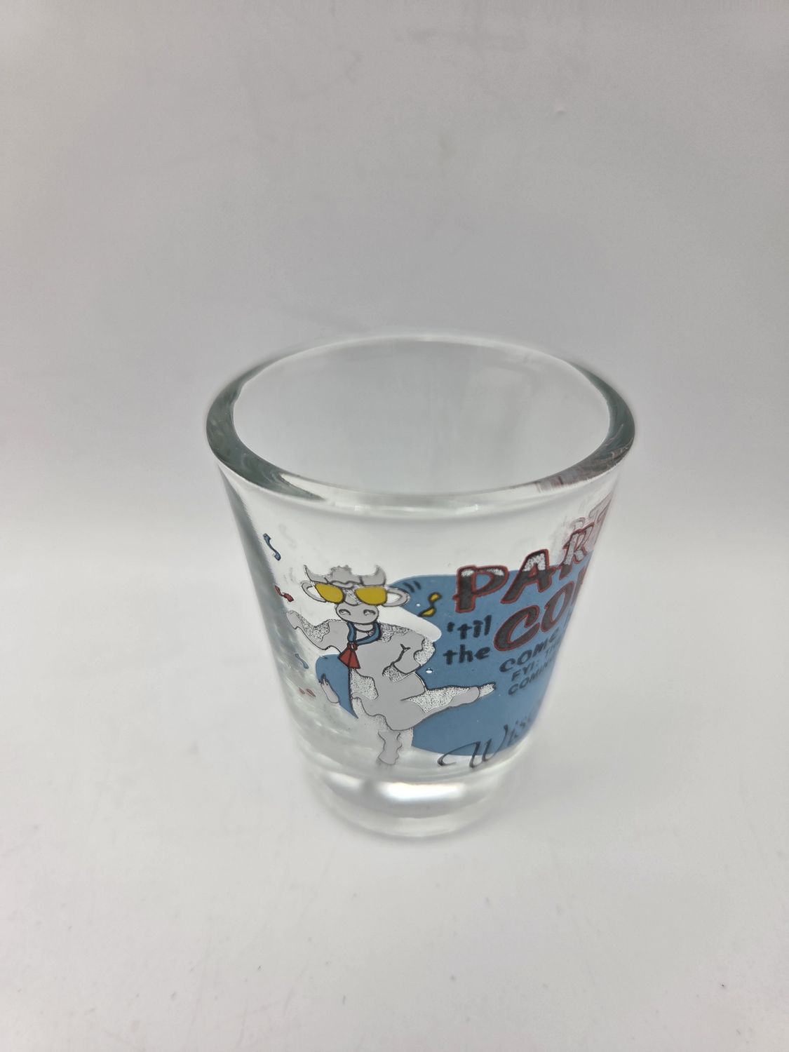 Vintage Wisconsin Cow Shot Glass